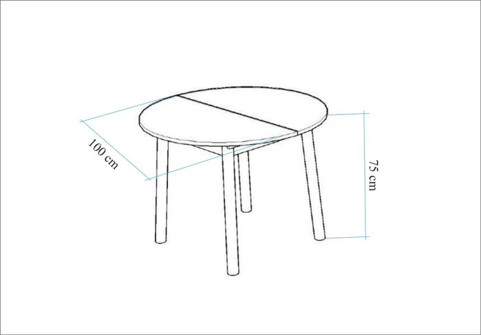 Hanah Home Oliver Mesa de Comedor Extensible Roble y Blanco